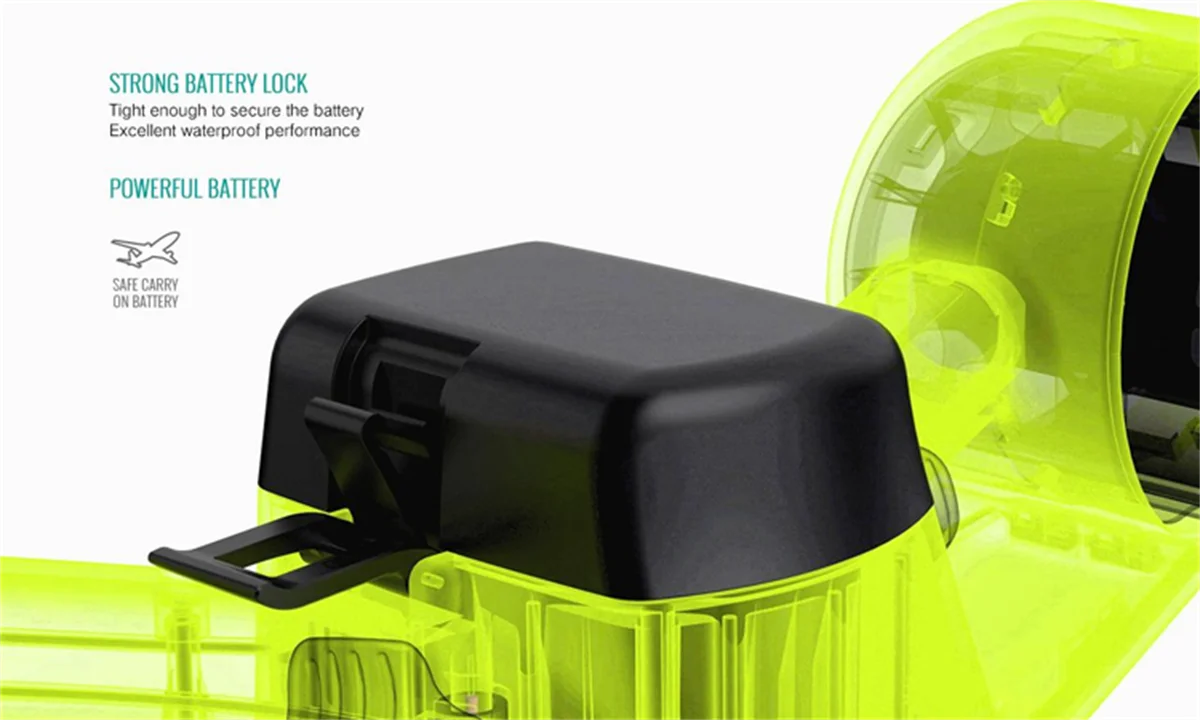 Skuter Bawah Air CAMORO Dual 600W Motor dengan Baterai 128WH, Thruster Listrik, Waktu Kerja 35 Menit, 3 Kecepatan, Kompatibel dengan Skuter Laut