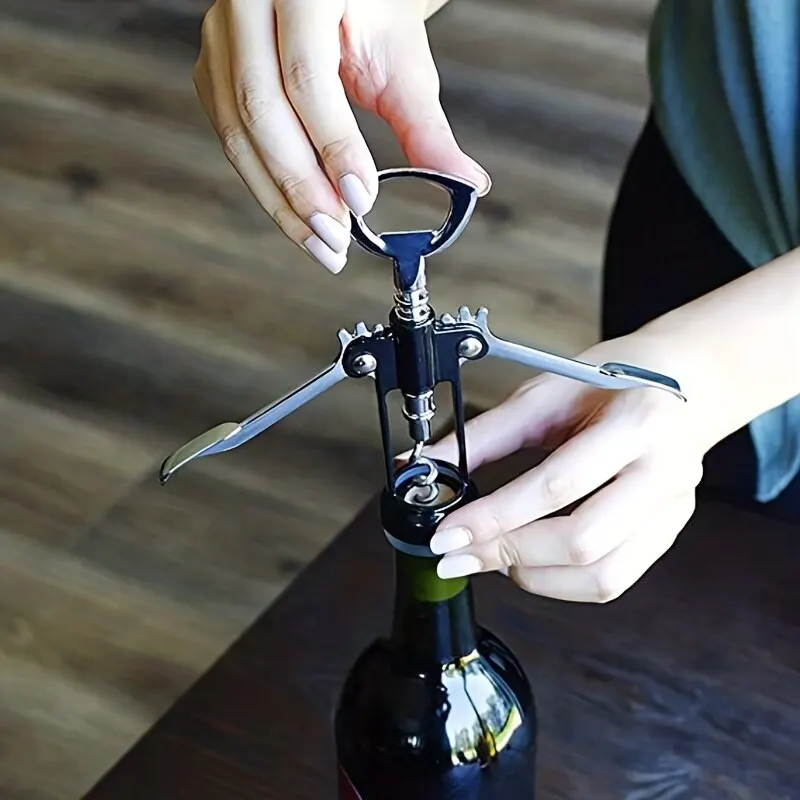 Winged Corkscrew,Stainless Steel Wine Opener,For Bar, Pub,Clubrestauranthome Use,Summer Drinkware Accessories