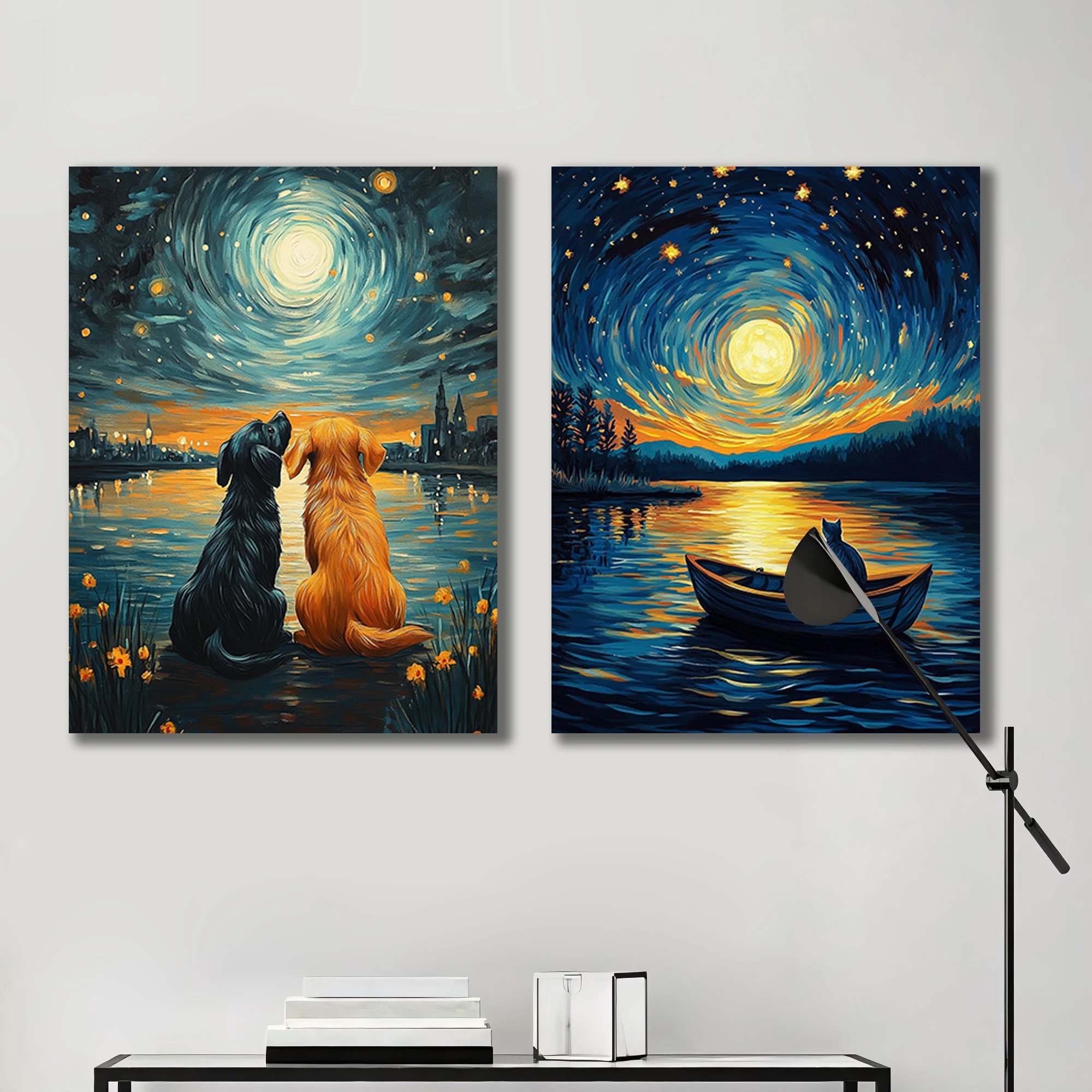 1 piece Van Gogh style canvas poster, wall art canvas painting, Christmas wall decoration, Christmas gift, ideal gift for friend