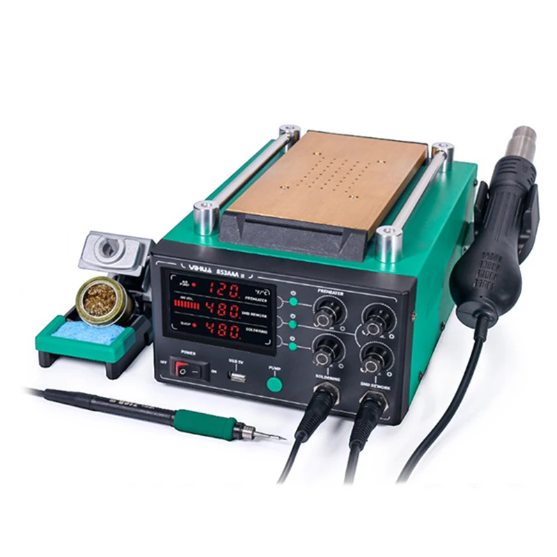 YIHUA 853AAA-II 3-in-1 Soldering Station for Micro Soldering & Phone Screen Repair BGA Rework Station