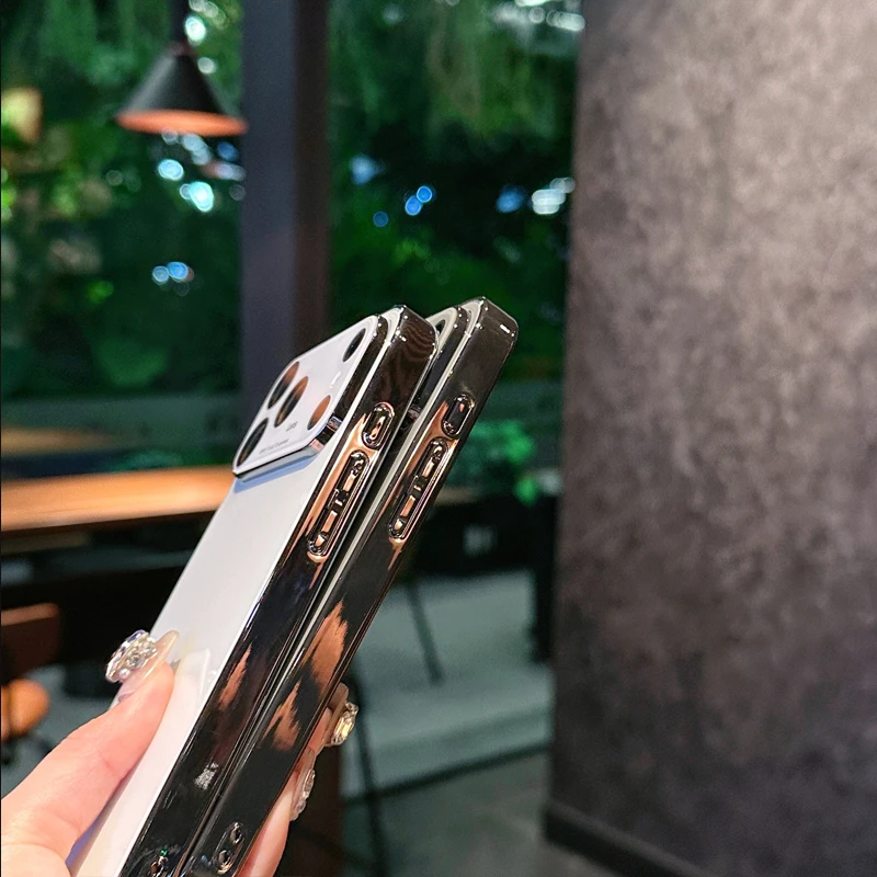 Funda de cristal galvanizado de Color caramelo para iphone 17 Pro Max, protección de lente de cámara, cubierta trasera a prueba de golpes para iphone Air