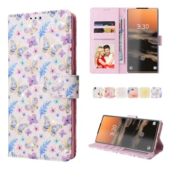 Luxury Gilding Flower Pattern Leather Case For Galaxy S8 S9 S10 Plus S20 S21 S23 FE S22 S23 Ultra RFID Blocking Slim Wallet Case