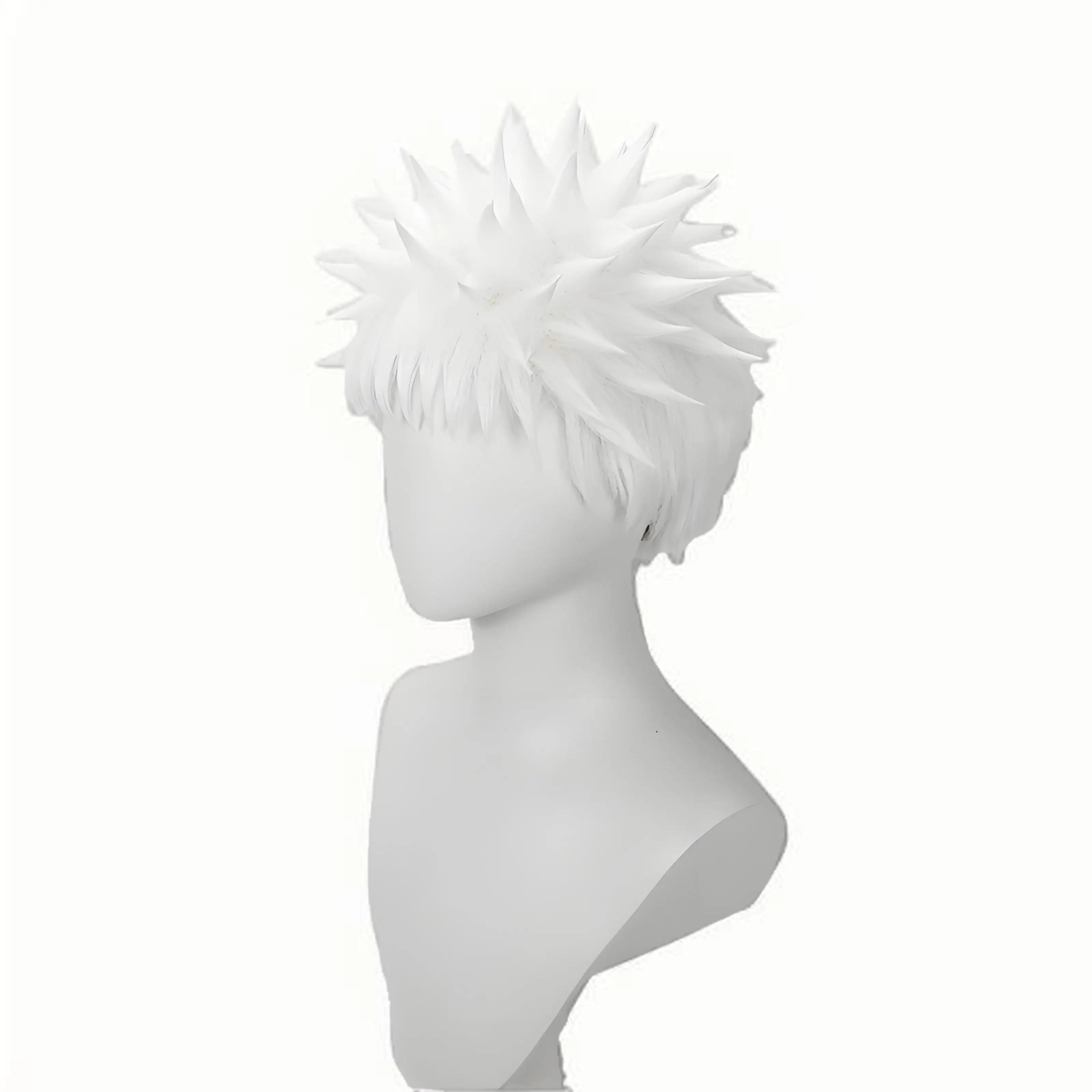 Perruque de cosplay Hakuoki Uchiha Obito pour NARUTO – Perruque synthétique noire résistante à la chaleur pour hommes, Costume de jeu de rôle