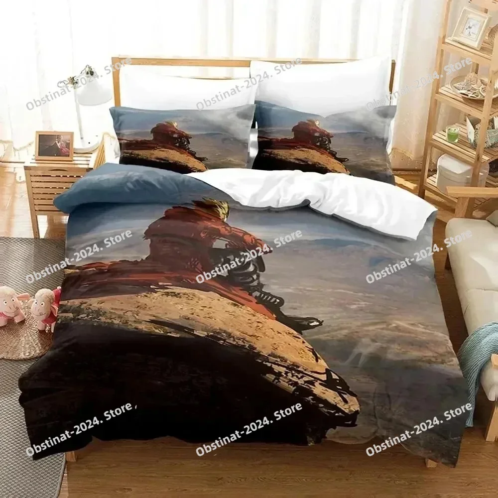 Anime TRIGUN STAMPEDE Bedding Set Duvet Cover Bed Set Quilt Cover Pillowcase Comforter king Queen Size Boys Adult Bedding