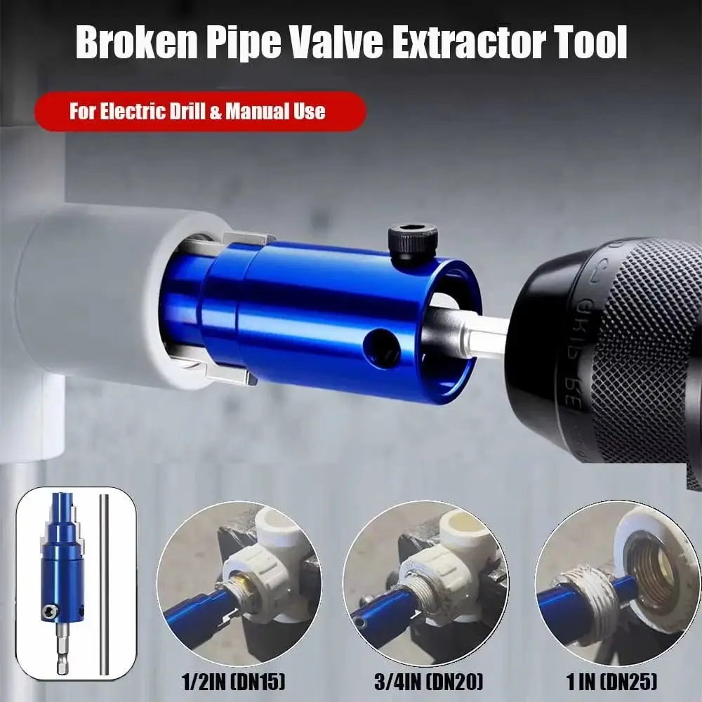 

Multi-function Broken Pipe Valve Extractor Pipe Repair Portable Angle Valve Broken Wire Extractor Thread Removal Tool