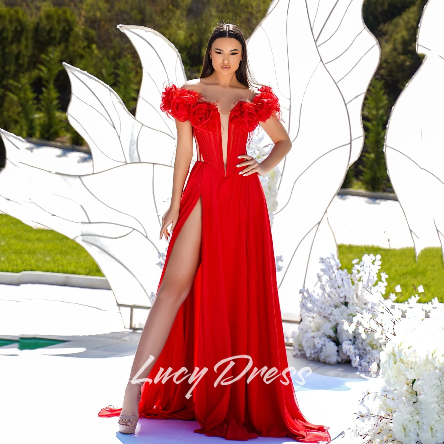 

Lucy Customized Prom Dress Special Occasion Dress Elegant Party Dresses Luxury Evening Dresses Woman Evening dress wedding dress