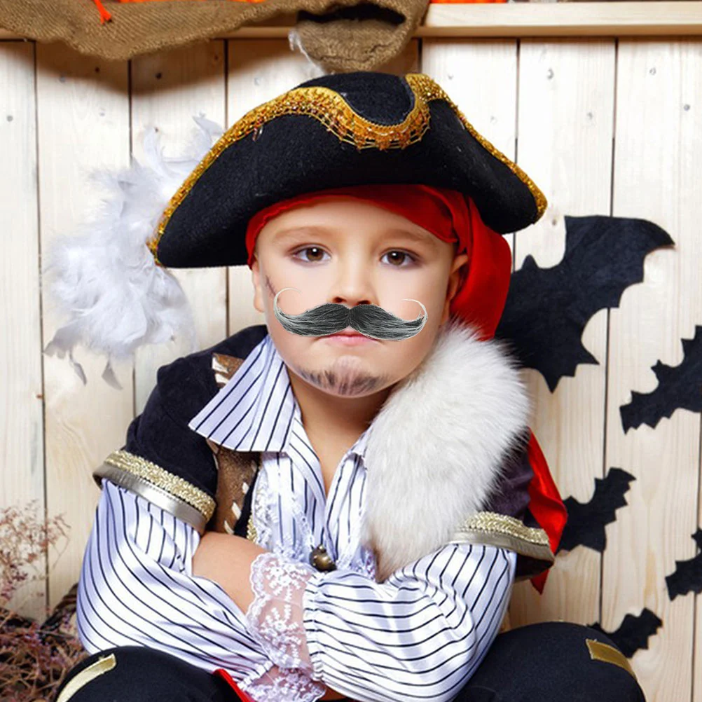 Bigote de barba falsa realista para adultos, disfraz de Halloween, mascarada, diseño ergonómico seguro, fácil de usar, textura realista, 2 uds.