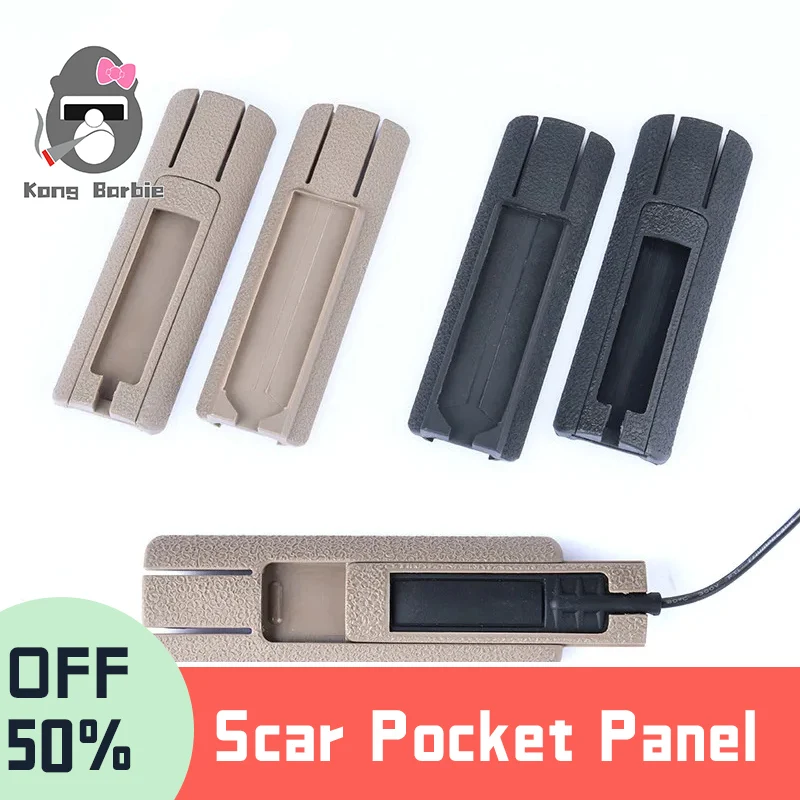 

Tactical Airsoft Scar Pocket Panel For Remote Switch DBAL PEQ NGAL CQBL Laser sight M300 M600 Flashlight 20mm Rail Accessories