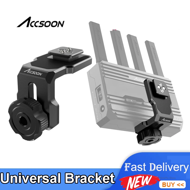 ACCSOON Wireless Video Transmission System Bracket Universal 1/4 Cold Shoe Mount Holder for DJI RS2/RSC2/RS3/RS3pro Stabilizer