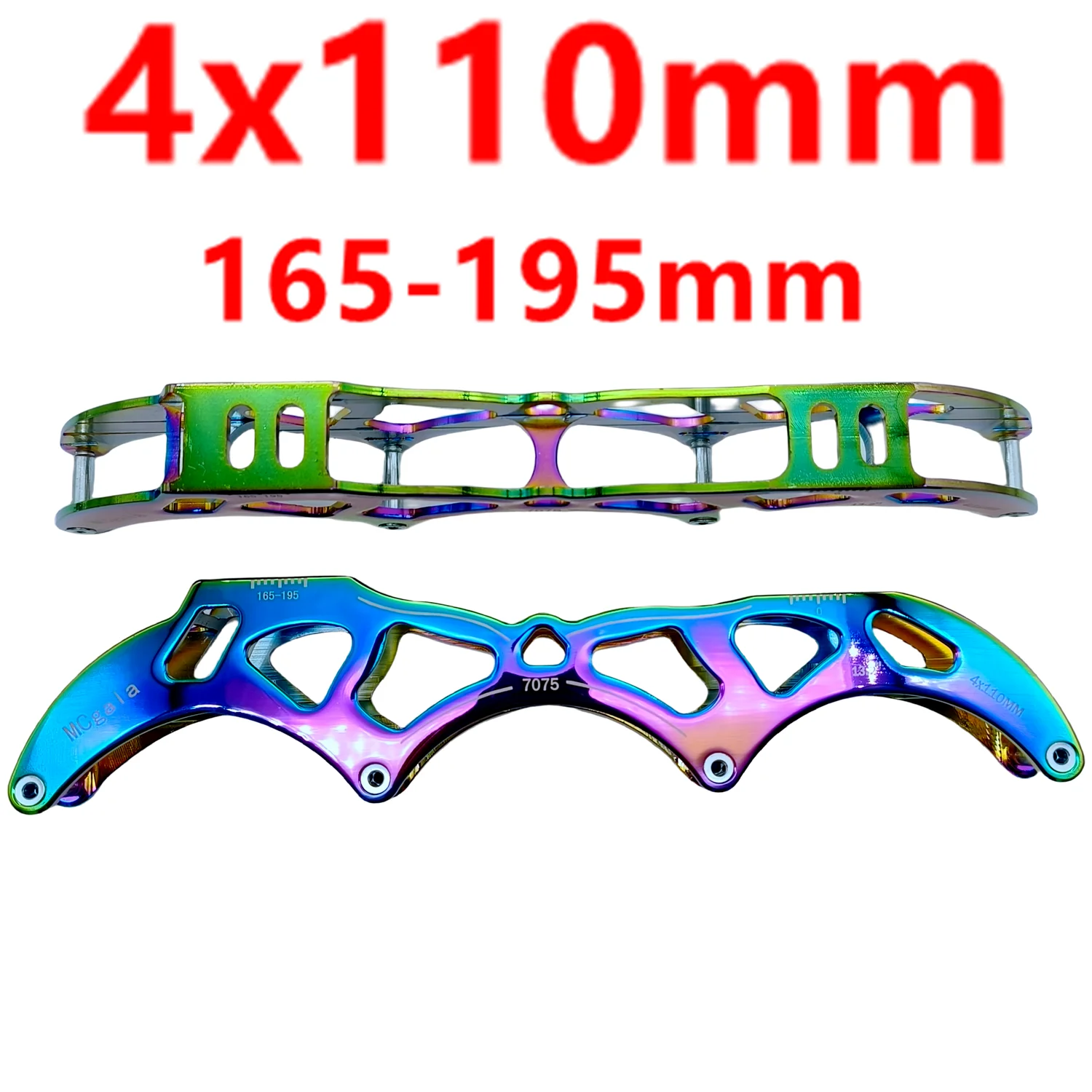 Free shipping speed skate frame 4x110mm 165-195mm multi-colored frame thick material 7075 al alloy