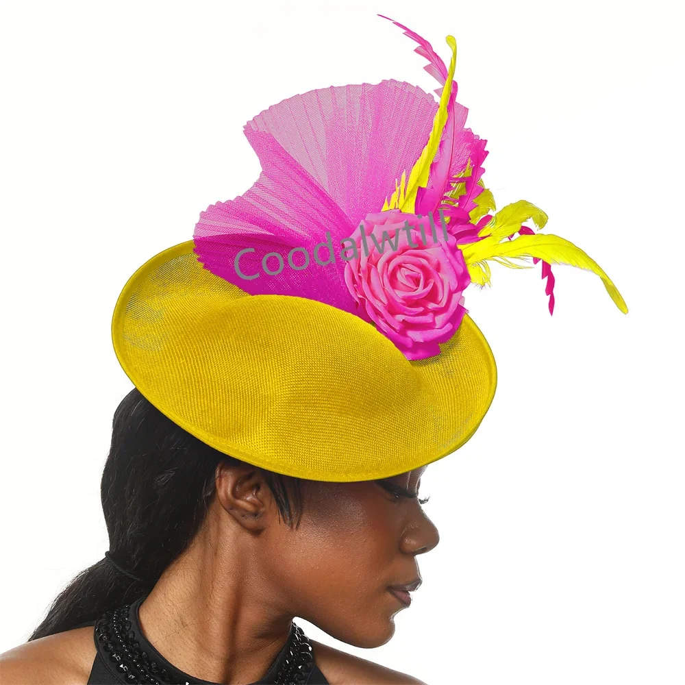 Women Wedding hat millinery Party chapeau ceremonie mariage Ladies fascinators for weddings church hats women elegant Fasciantor