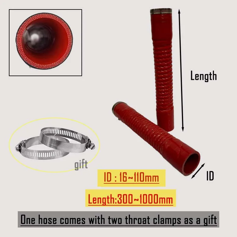 Silicon Hose Universal Car Silicone Flexible Hose Intercooler Hose Air Intake Pipe Radiator Tube convoluted Silicone Tube