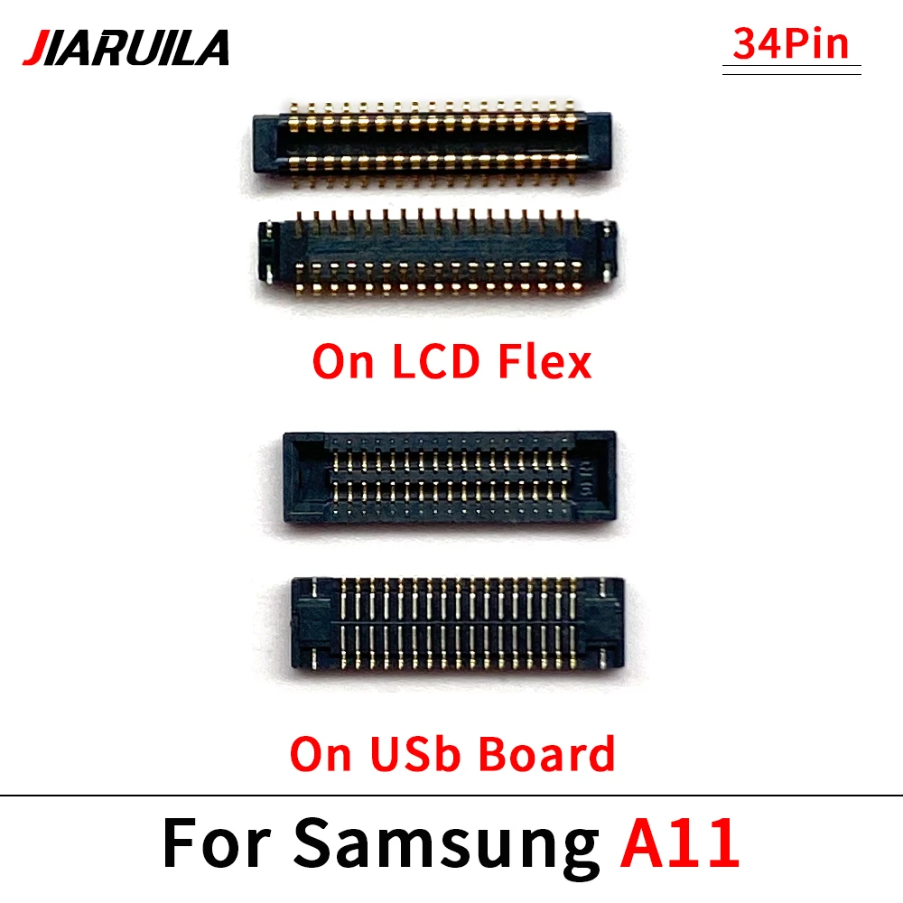 LCD Display Main Board Flex FPC Connector For Samsung A11 A115 A115F A31 A41 A51 A71 USB Charger Charging Plug 34 Pin -78 Pin