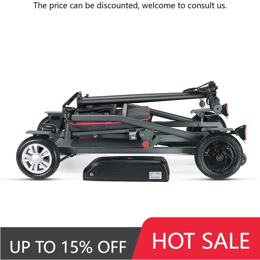 

Baichen 19.5kg Outdoor Lightweight Folding 4 Wheel Electric Scooter All Terrain Mobile Scooter For Seniors Handicapped