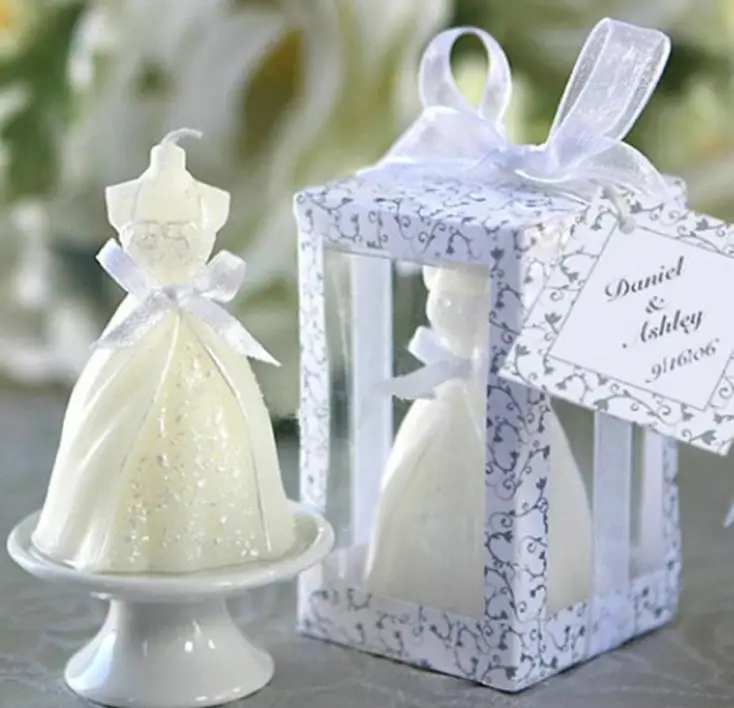 200pcs Wedding Dress Candle Favor Gifts Party Favor Wedding Gifts for Guest Wedding Souvenirs Birthday Gifts Wholesale