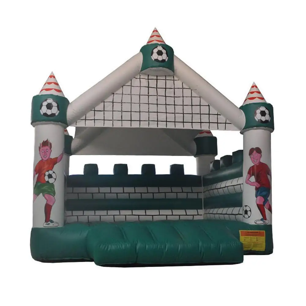 

Fun Soccer Themed Bounce House Inflatable Jumping Bouncer With Roof Kids Child Jumper Football Bouncy Castle For Outdoor Event