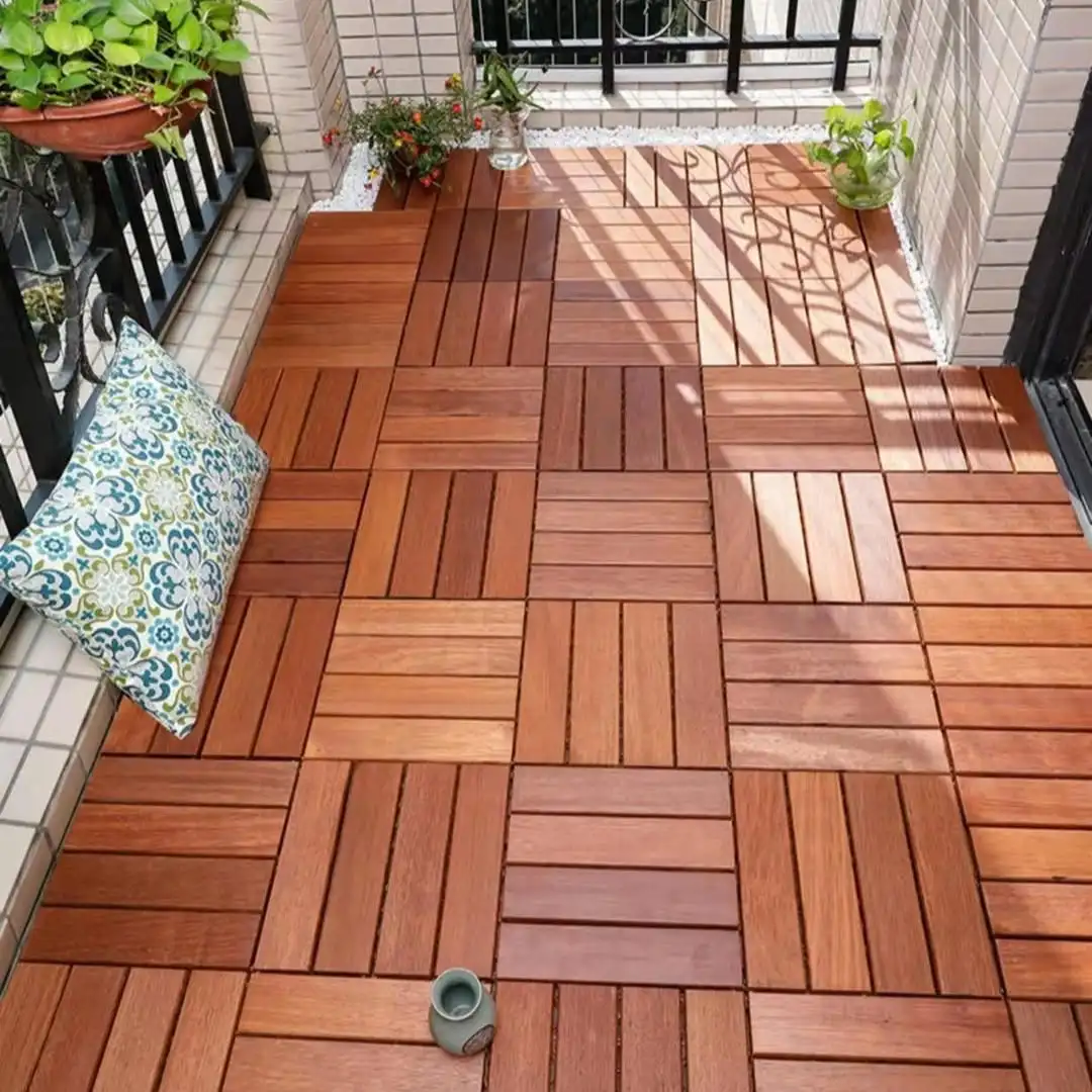 

Anti-slip Interlocking Outdoor Plastic Deck Tiles for Balcony Terrace Courtyard Garden Pool Side