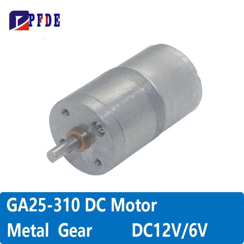 25GA310 DC Reduction Micro Motor DC12V Label Paper Machine Intelligent Equipment Slow Speed Small Motor Metal Gear DC 6V