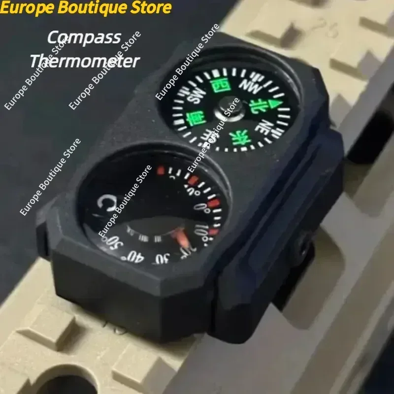 في الهواء الطلق البوصلة التكتيكية البسيطة العالمي 20 مللي متر دليل ميزان الحرارة البوصلة ميزان الحرارة 20 مللي متر السكك الحديدية الدقة أداة خارجية SLR416 #1