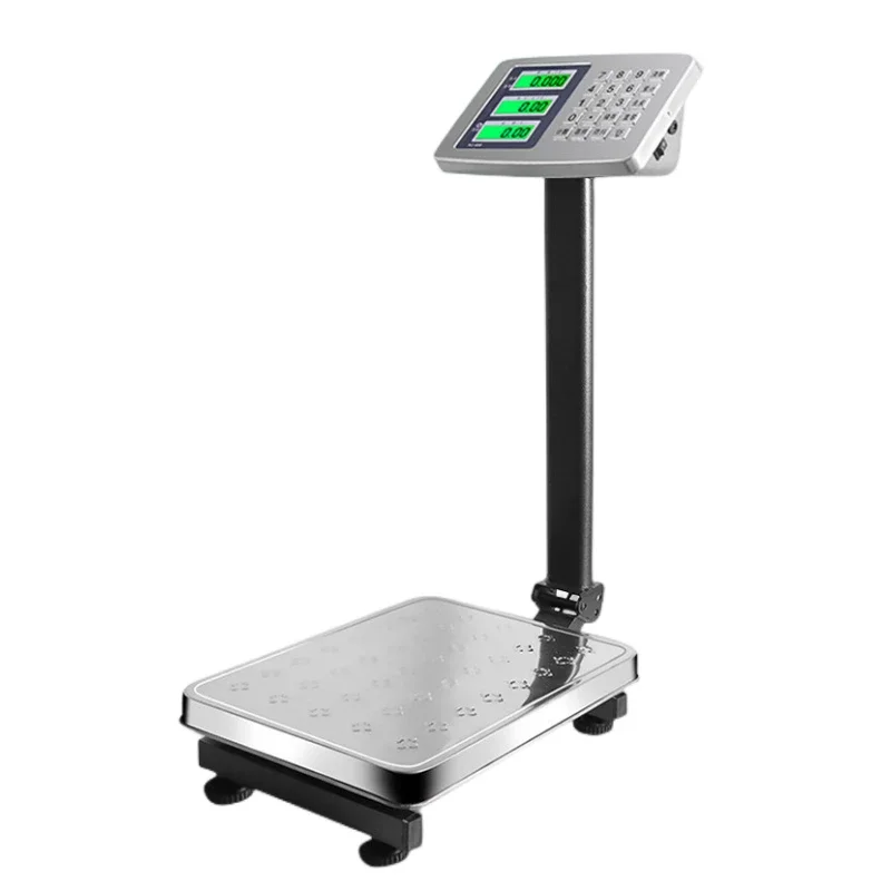 

1PC 100kg 150kg Commercial Bench Scale Stainless Steel Electronic Scale Folding Scale Stainless Steel Material Waterproof
