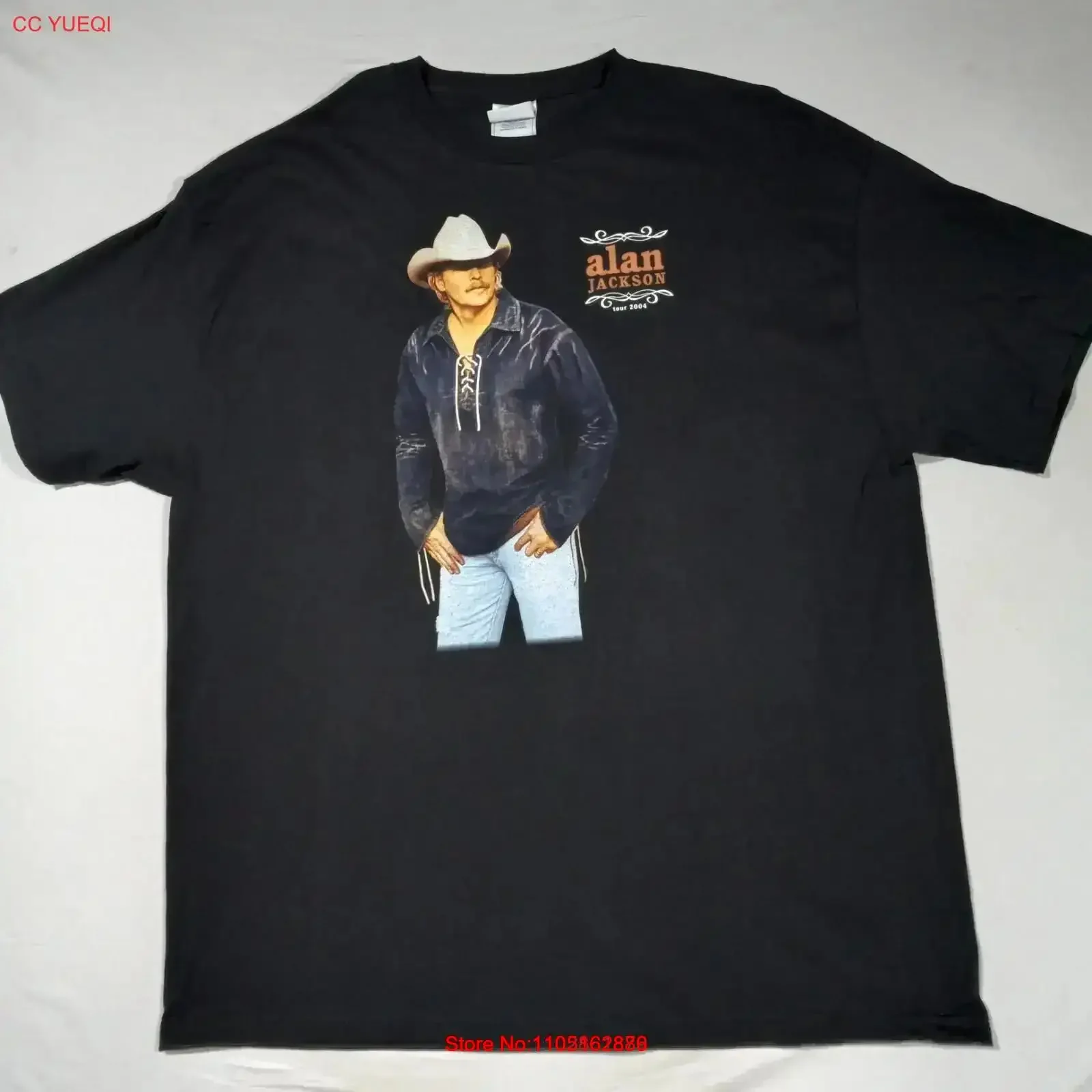 2XL أصيلة 2004 آلان جاكسون جولة الحفل تي شيرت Vtg Unworn Country خمر غسلها الجرافيك مصمم الملابس الموضة