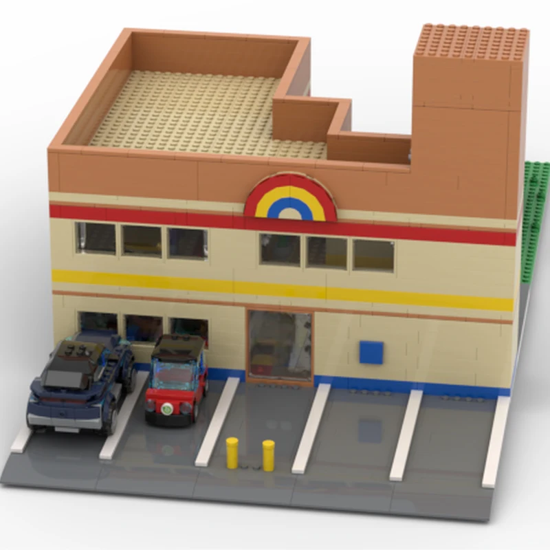 2036 MOC مركز الرعاية النهارية للمدينة واسعة تفاعلية لتقوم بها بنفسك نموذج اللبنات ألعاب عيد ميلاد هدية #4