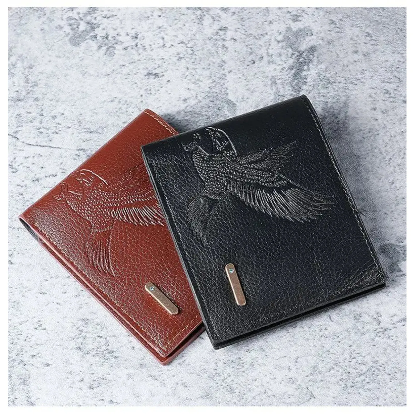 Cartera para hombre, bolso corto para hombre, moda juvenil, billetera de negocios de cuero suave Horizontal, tarjetero de identificación de crédito, billetera, monedero