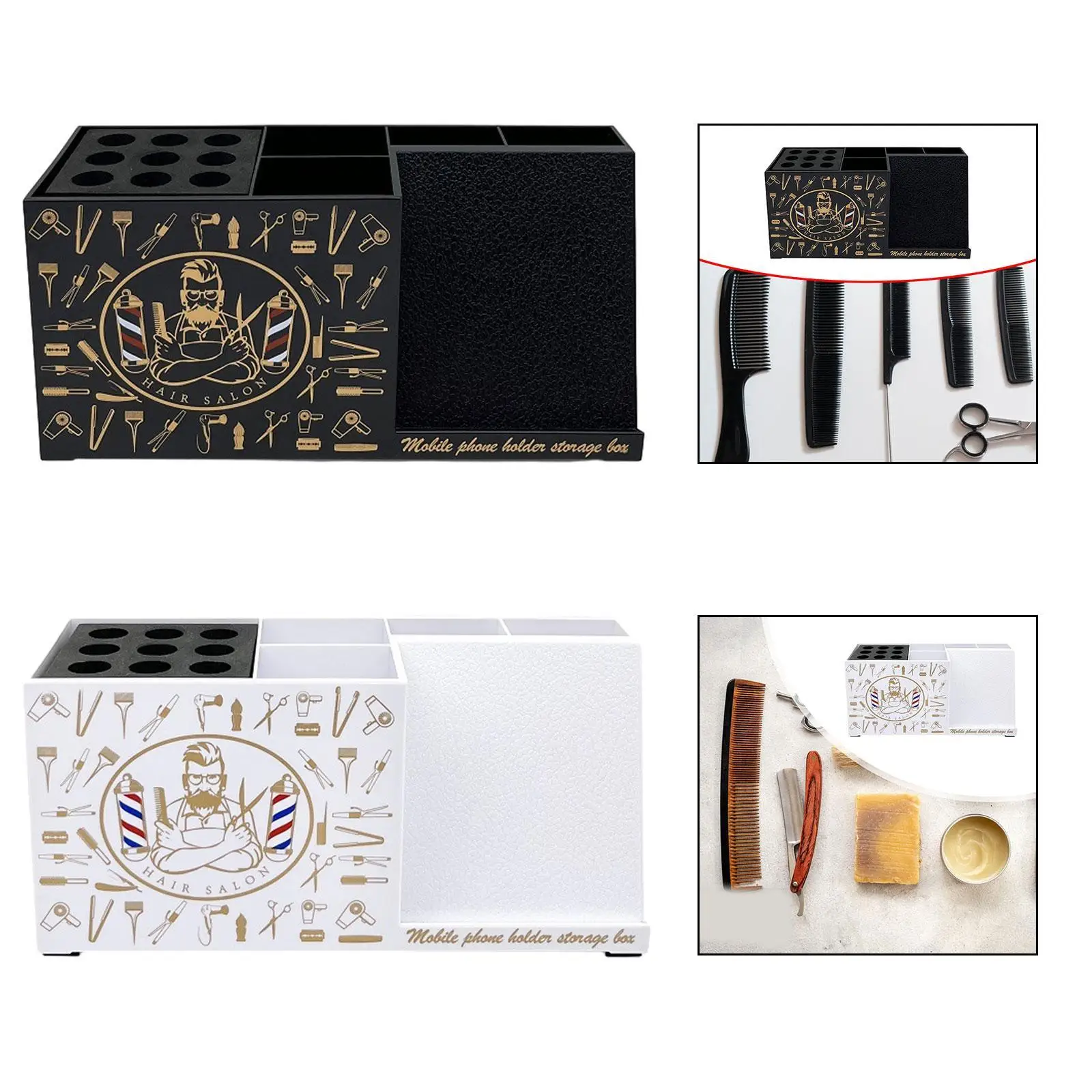 

Salon Station Organizer,Shear Holder Barber Supplies,Hair Scissors Holder,Salon Organizers Storage for Clips Hair Scissors