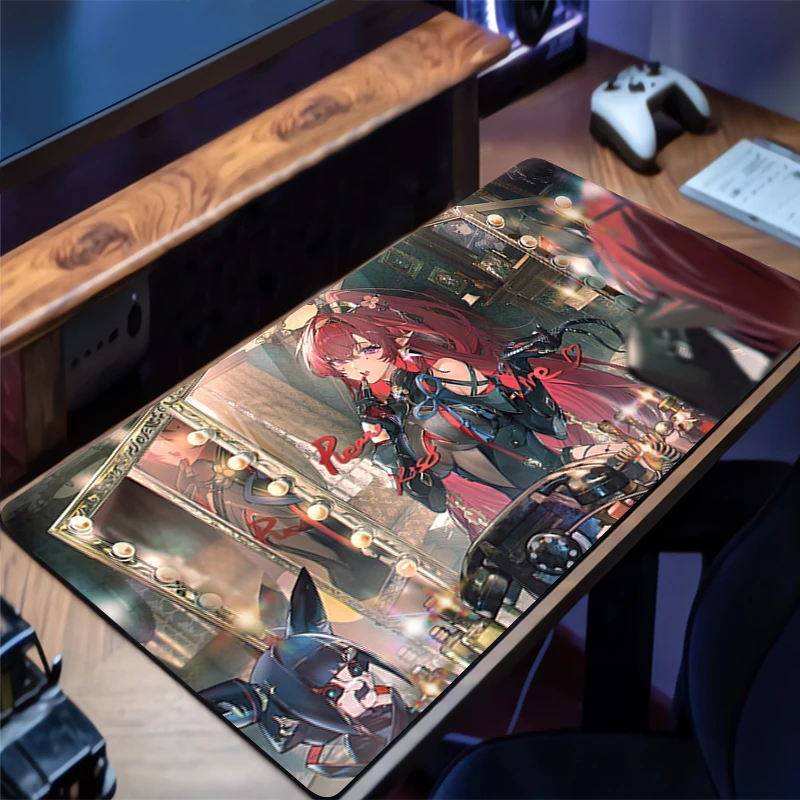 لوحة ماوس أنيمي W-wuthering Waves Yinlin مطبوعة عالية الدقة لوحة ماوس ألعاب الكمبيوتر لوحة مفاتيح ملحقات خاصة حصيرة مكتبية