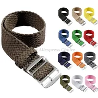 14mm 16mm 18mm 20mm 22mm Fabric Woven Nylon Watch Band for Perlon Strap Watchband Replacement Men Women Sport Universal Bracelet