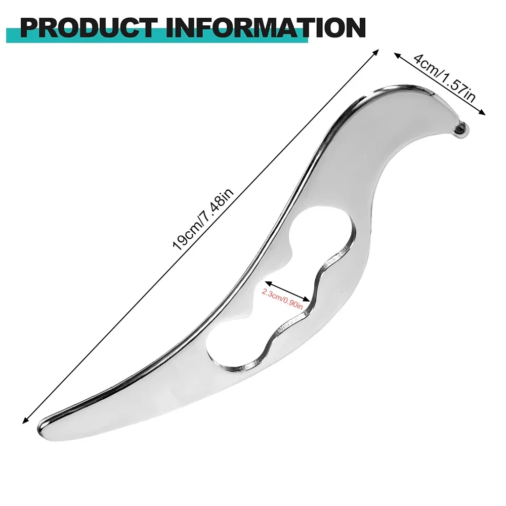 1PCS Guasha Massage Tool,Grade Stainless Steel Scraping Tool for Soft Tissue,Used for Back, Legs, Arms,Neck,Shoulder