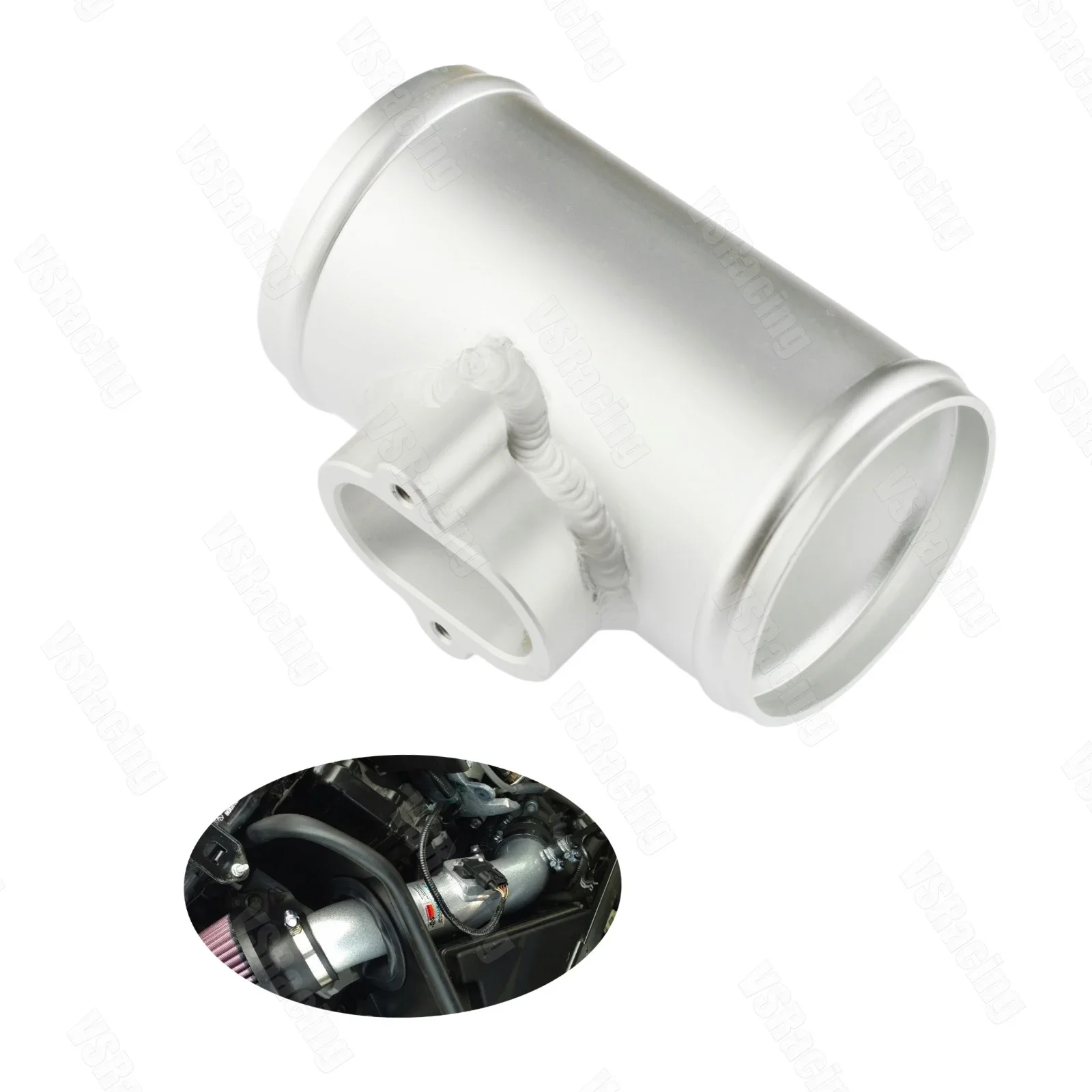 Adaptador de Sensor de flujo de masa de aire de aluminio para coche, montaje de entrada de aire MAF para CHEVROLET CRUZE OPEL ASTRA, 70/76mm