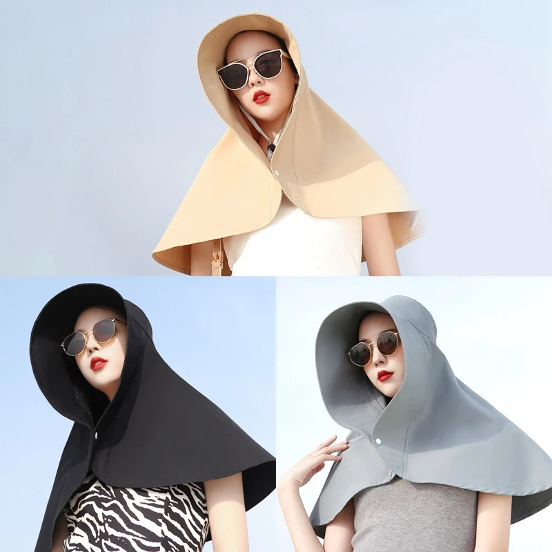 

New Summer Sunscreen Hat Women's Outdoor Sunshade Sun Hat Neck Guard Shawl Face-covering Lady Fisherman Hat