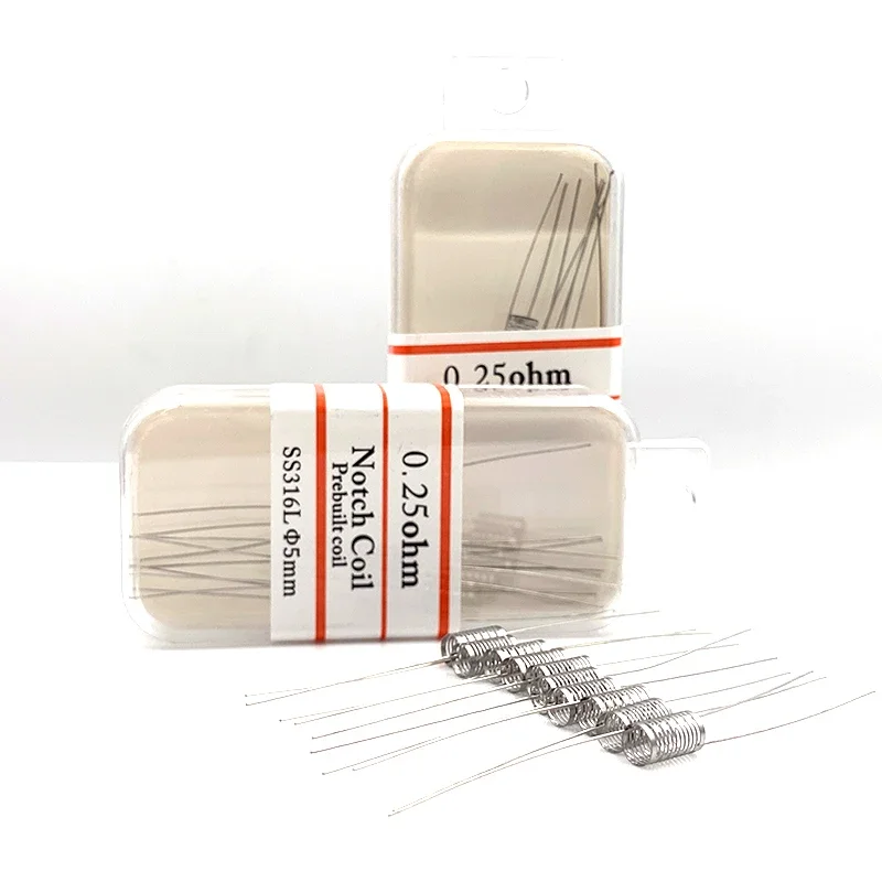 Vmiss Notch Coil SS316L Heating Wire 0.25ohm Premade Prebuilt Coils DIY RBA Accessories