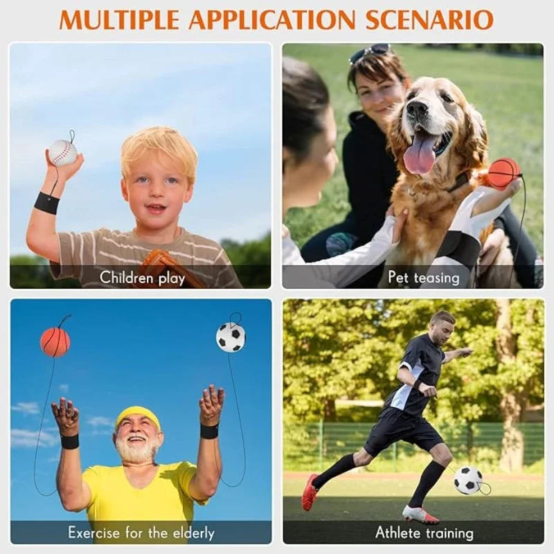 مرونة اليد سوينغ الكرة شريط للرسغ بو الكرة المرنة في الهواء الطلق ممارسة اللياقة البدنية اليد سوينغ الكرة الكرة المرنة لعبة حبل الأطفال #5