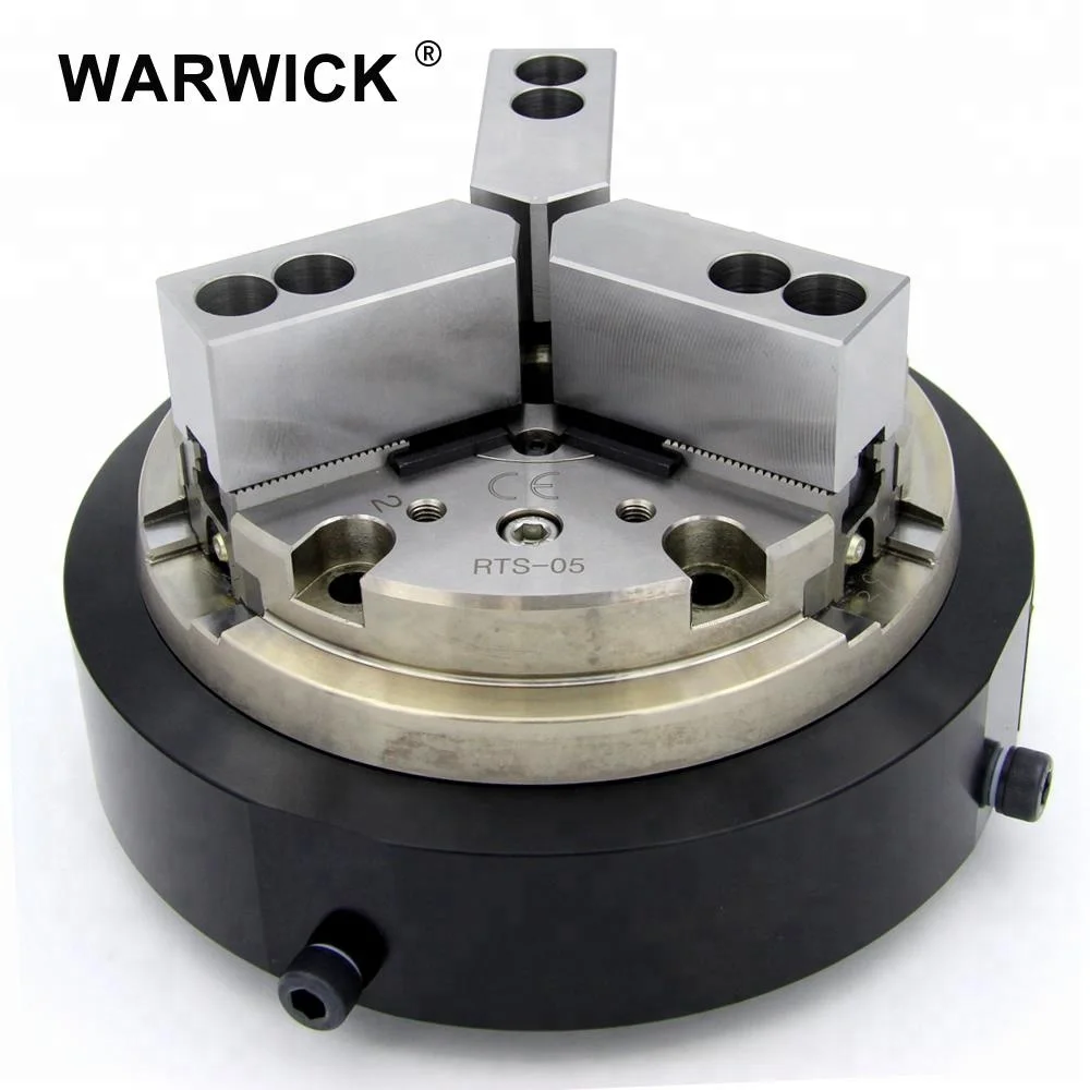 High-Speed 2 Jaw 3 Jaw Integral Pneumatic Cylinder with Low Torque RTS Rotary Air Chuck Fixtures Built-in Chuck Valve