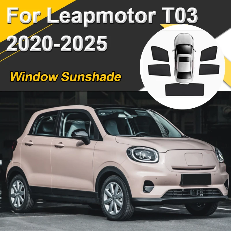 

Car Sun Shades For Leapmotor T03 2020 2021 2022 2023 2024 2025 Sunshades Magnetic Heat insulation Window Visor Accessories