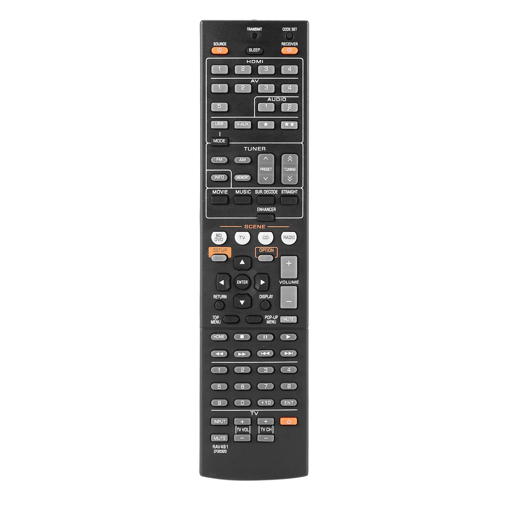 Remote Control for YAMAHA RX-V375 RX-V467 RX-V565 RX-V567 RX-V571 RX-V665 RX-V765 HTR-3066 HTR-4065 HTR-3066BL RX-V373BL