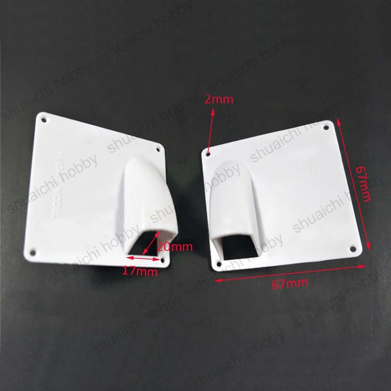 1Pair Plastic Cover Plate Steering Gear Protection Fixed Seat 67 x 67mm Servo DIY Accessories for RC Drone Fixed Wing Airplane