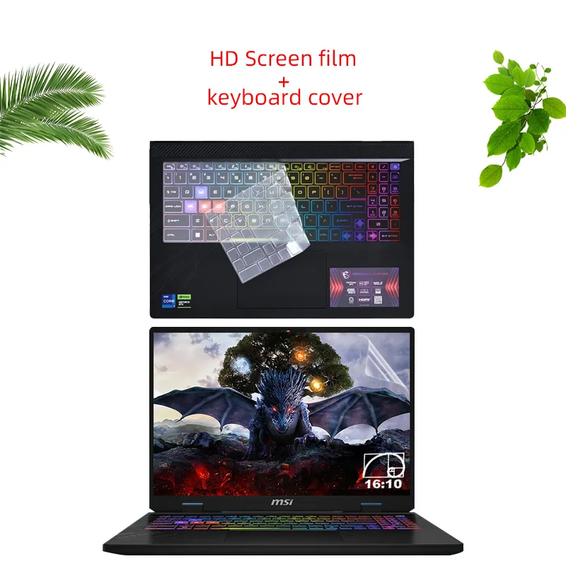 

Suitable for 16 inch MSI Crosshair A16 HX D7WFKG 2025 laptop screen protector film, computer keyboard film, anti blue light