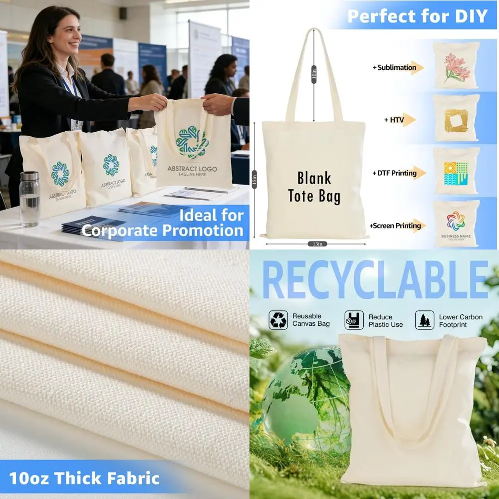 

Набор из 50/120 холщовых сумок-тоут, 13x15 дюймов, для оптовой или коммерческой продажи, идеально подходят для сублимации