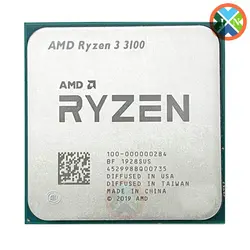 AMD Ryzen 3 3100 R3 3100 3.6 GHz Quad-Core Eight-Thread 65W CPU Processor L3=16M 100-000000184 Socket AM4