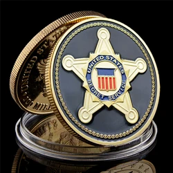 USA Secret Service Military Freedom Eagle Gold Plate Rare Challenge Coin Collection Gift