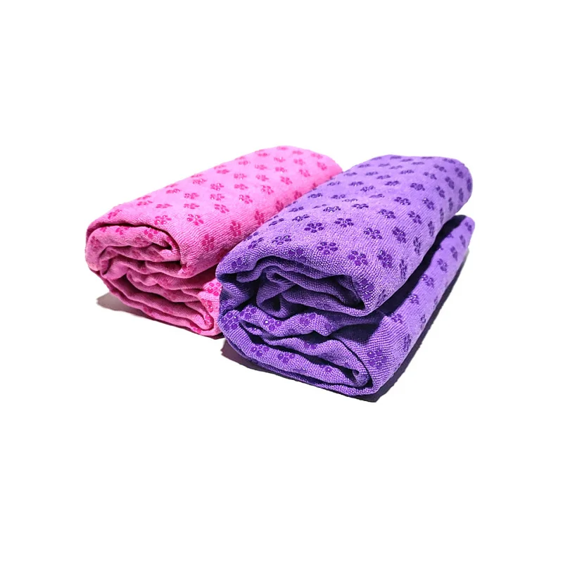 PVC Plum Blossom Yoga Blanket 183X63cm Drape Sweat-Absorbent Non-Slip Towle Portable Home Fitness Exercise Cloth Cushion