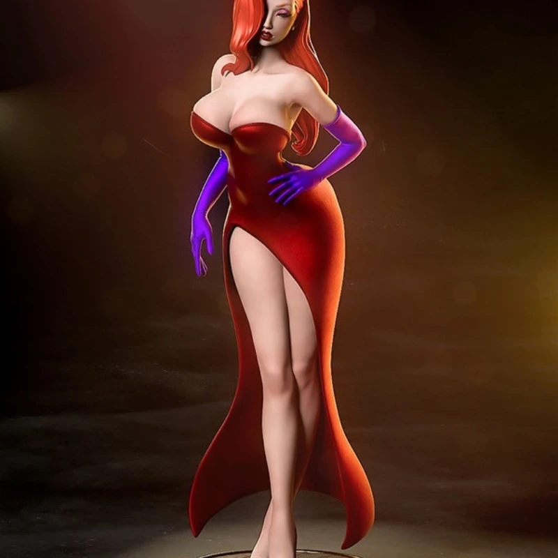

Red Dress Girl 1/24 Scale Resin Figure Model Kit Unassembled Unpainted DIY Miniature Toy