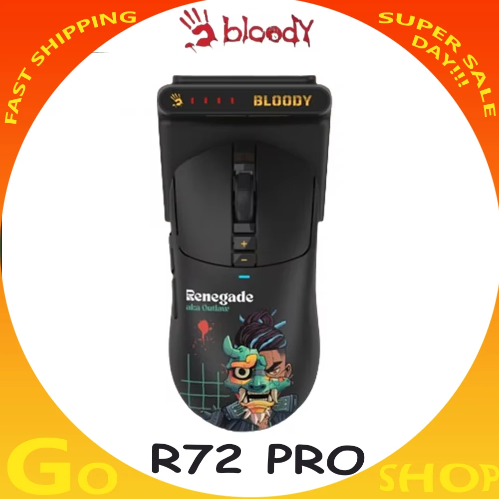 pro mouse sem fio paw3395 modo duplo com base de carregador gamer e sports mouse acessorios para pc gaming mice man gift bloody r72 01