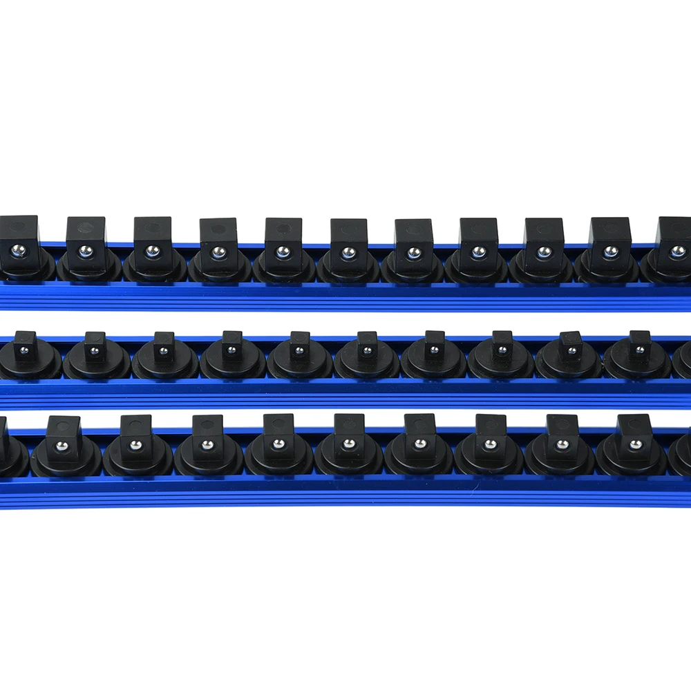 1 Stück 360 ° Schwenkbarer magnetischer Steckdosen-Organizer, 1/4 3/8 1/2 Zoll, Steckdosen-Clip, Schienenhalter, Steckdosen-Rack-Tablett, Handwerkzeuge, Blau, Rot ﻿ – Detail 14
