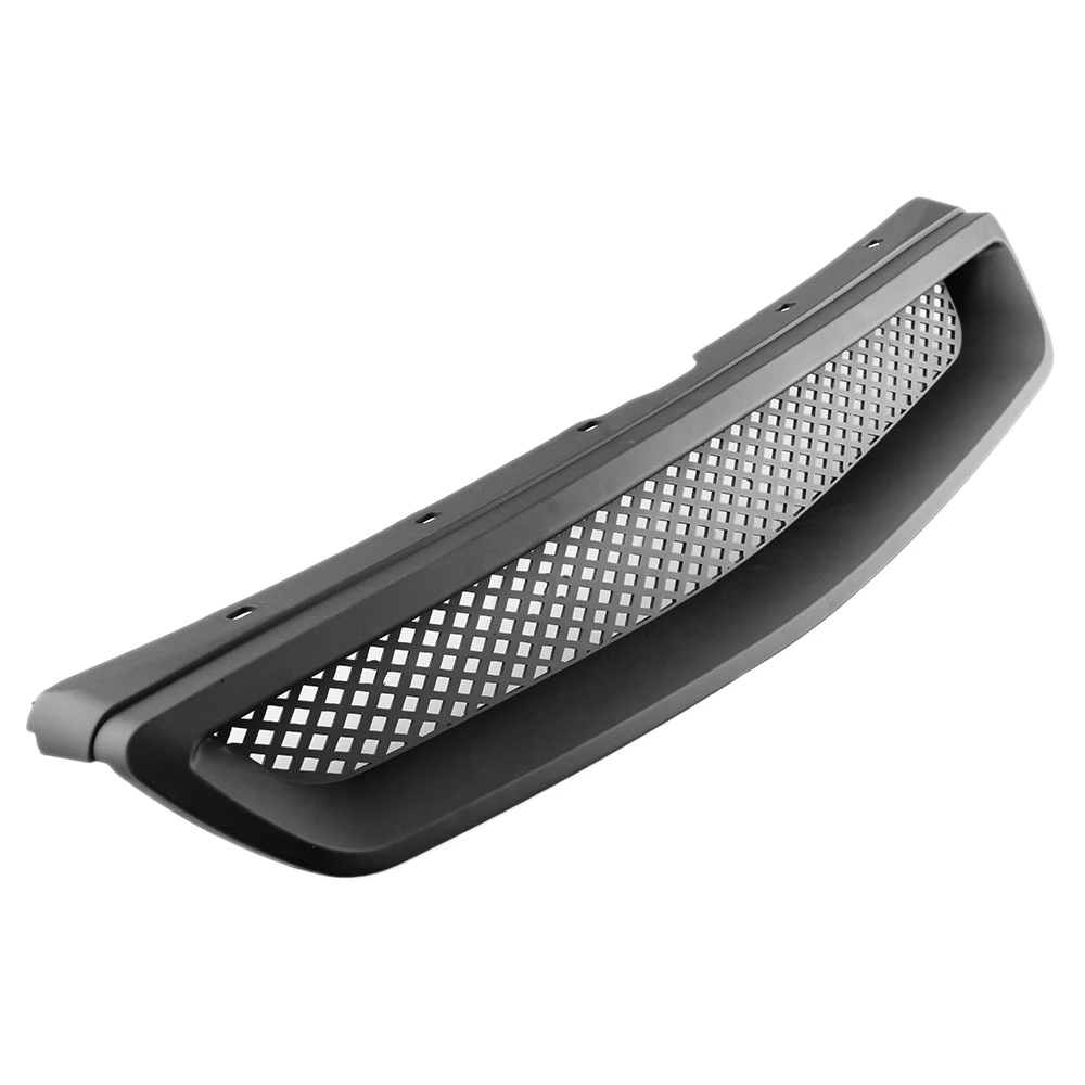 

Matte Balck Front Engine Hood Mesh Grille Bumper Racing Grille for Honda Civic EK CX DX EX HX LX Type R 1999-2000