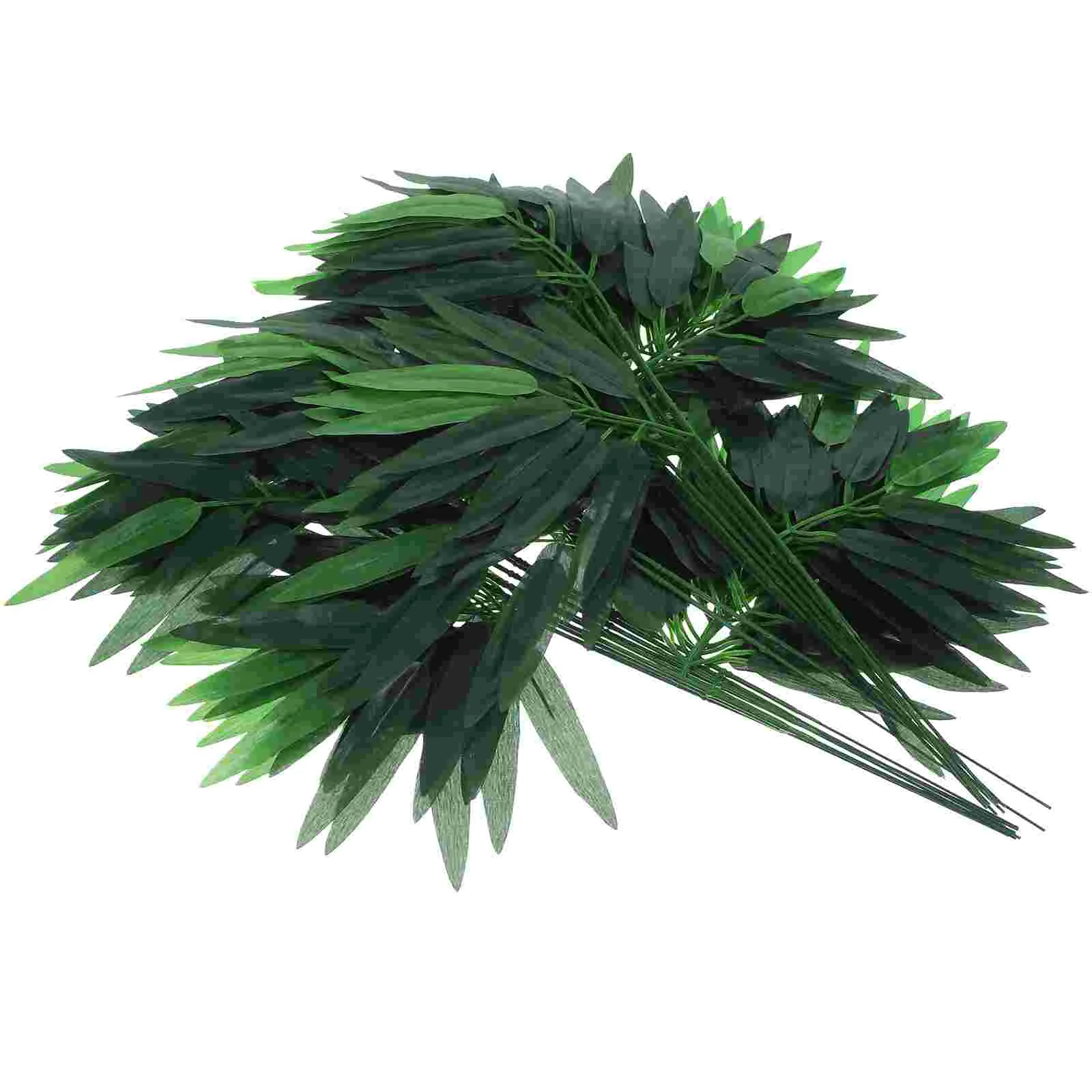 Decorative Leaves- for Crafts Artificial Plants Artifical Bamboo Fake Greenery Stems