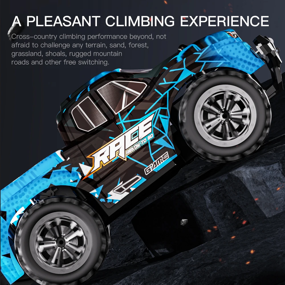 KF24 KF23 1:20 2.4G Model RC Car With LED Light 2WD Off-road Remote Control Climbing Vehicle Outdoor Cars Toys Gifts for Kids